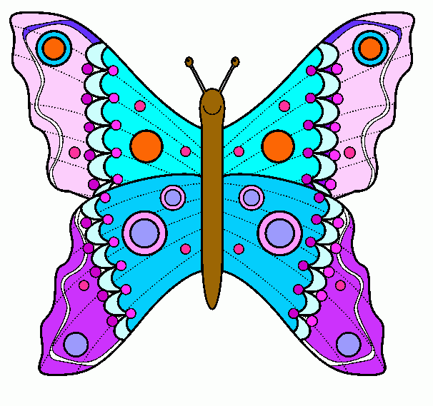 farfalla colorata da colorare
