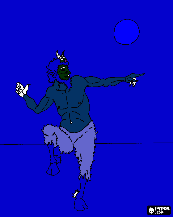 fauno da colorare