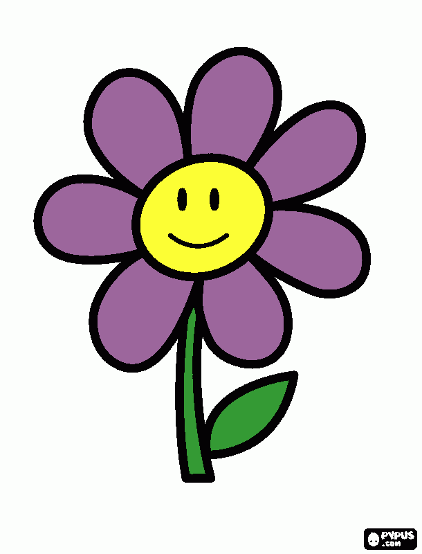 fiore da colorare