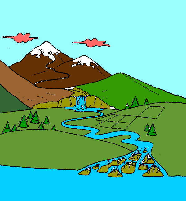 fiume da colorare