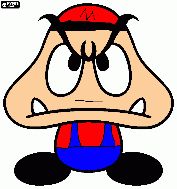 fungo mario da colorare