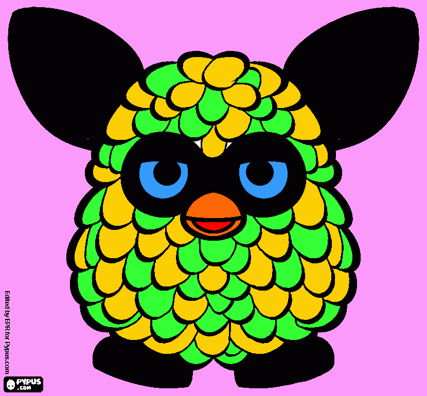 furby che nuota da colorare