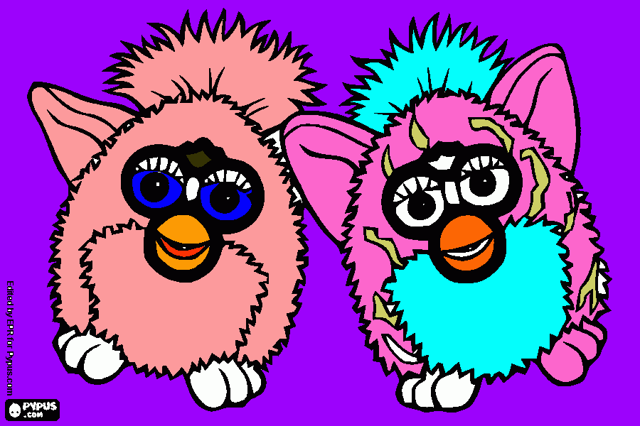furby che salta e che balla da colorare