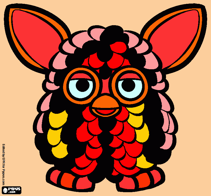furby milanista da colorare