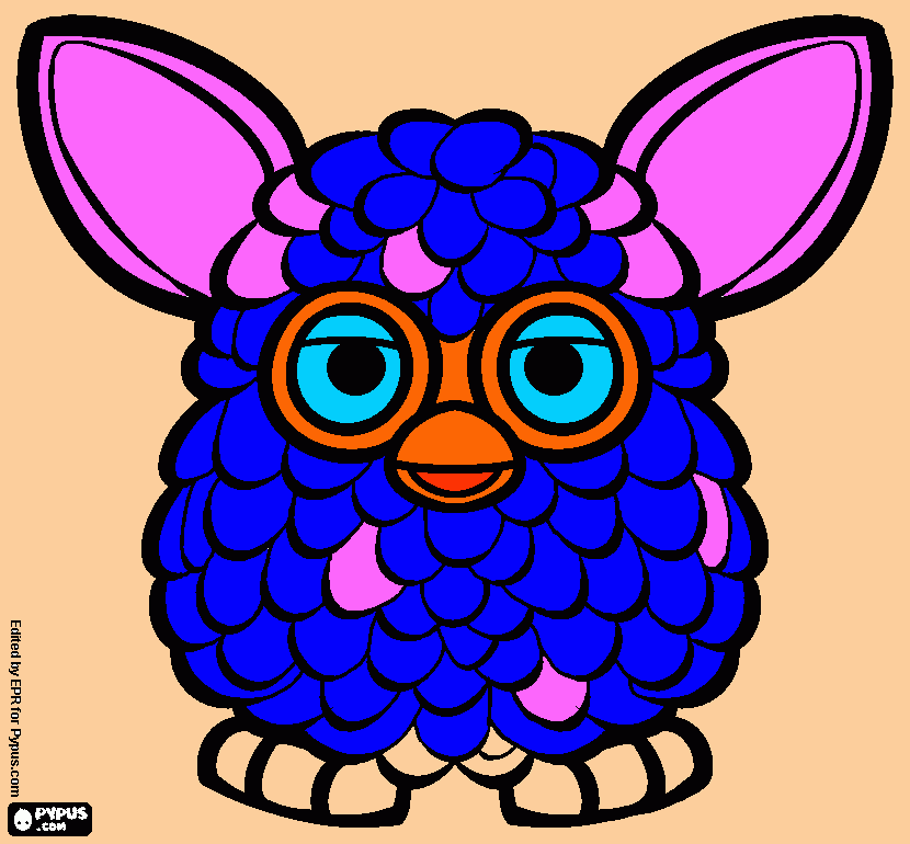 furby nuotante da colorare