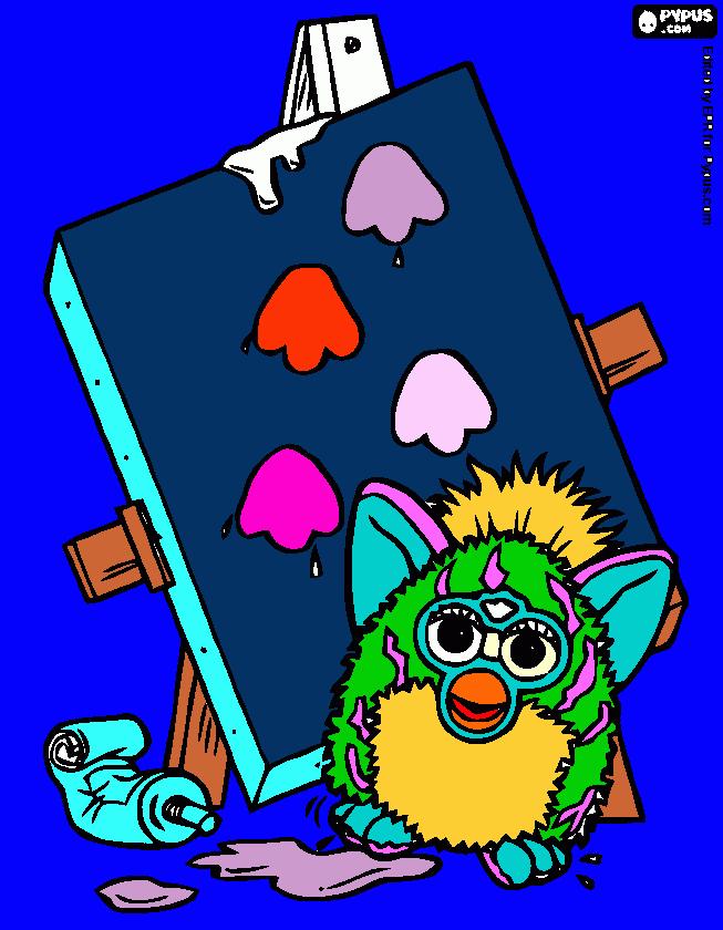 furby pittore da colorare