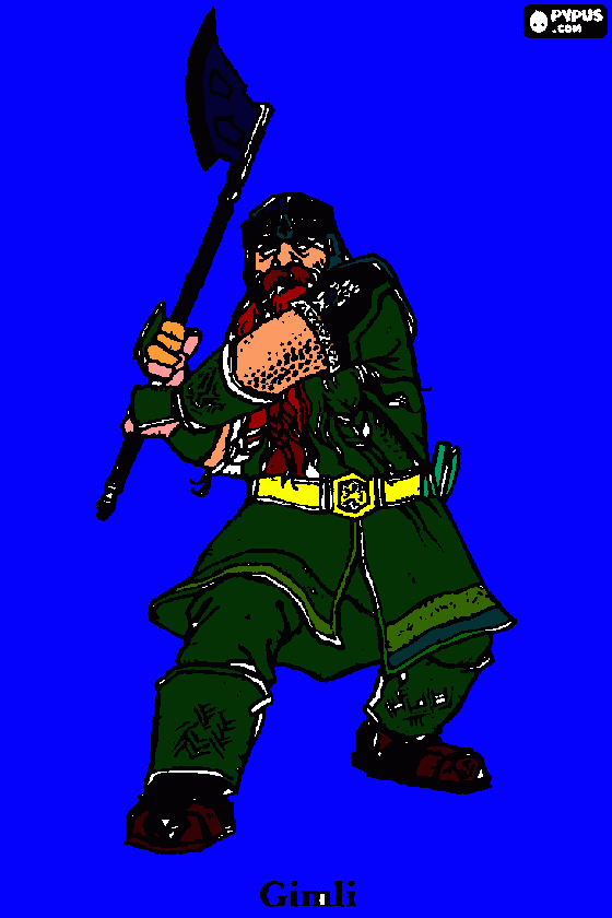 gimli da colorare