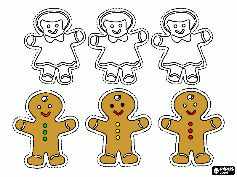 gingerbread da colorare