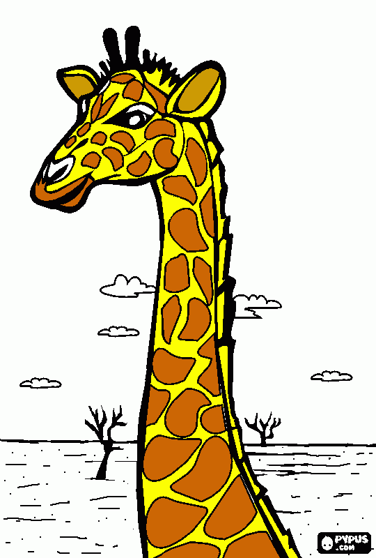 giraffa colorata da colorare