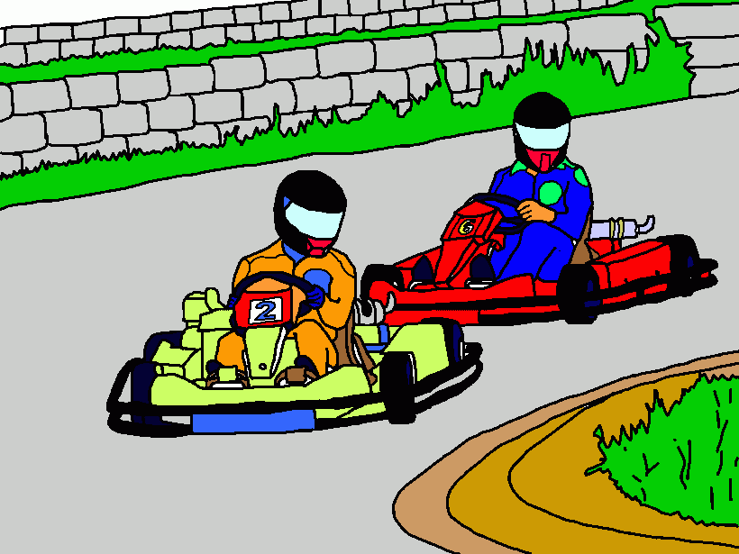 go cart da colorare