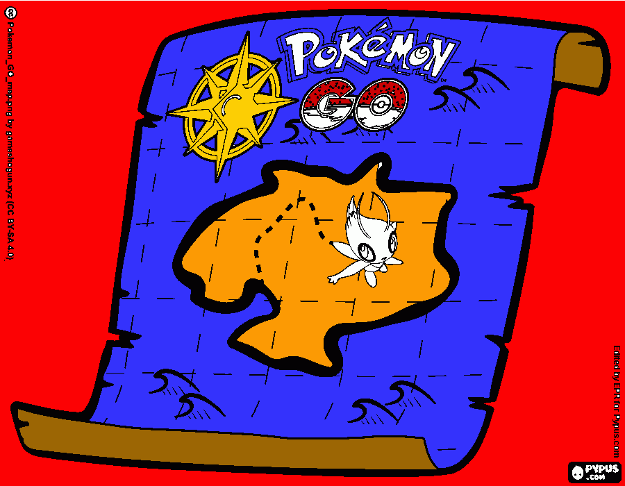 goditi una mappa Pokemon Go da colorare