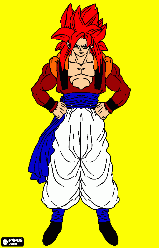 gogeta ss 4 da colorare