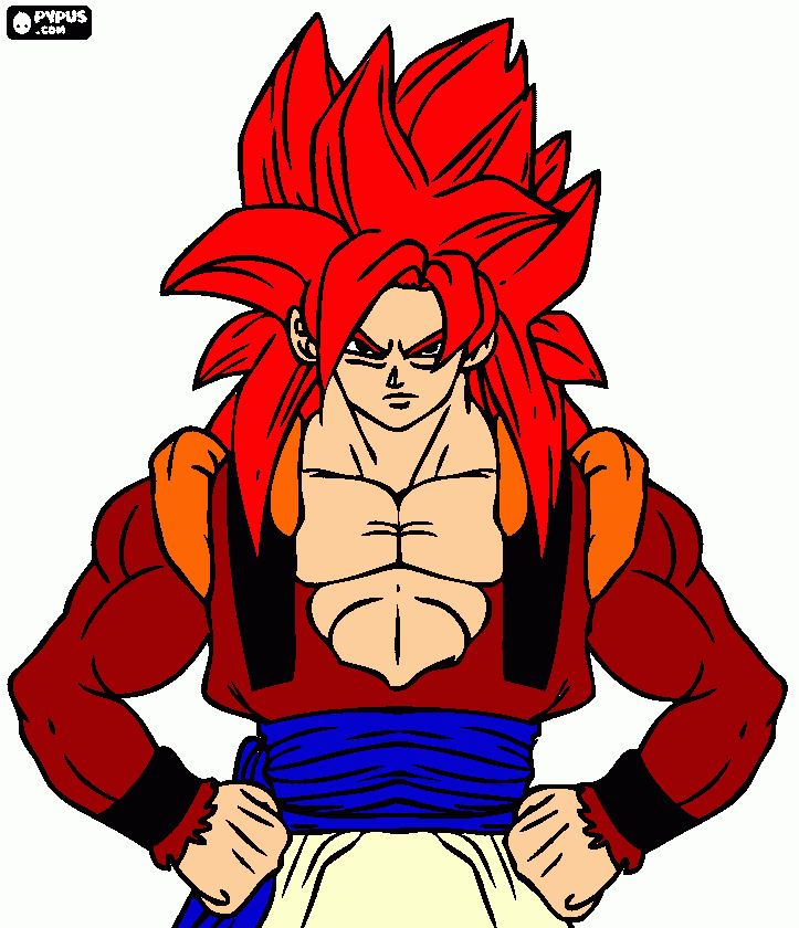 Gogeta super sayan 4 da colorare