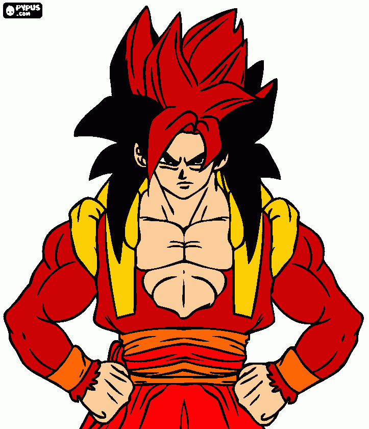 Goku jr di 4 livello da colorare