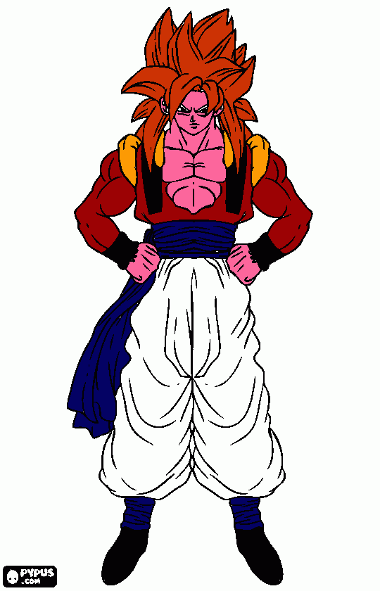 Goku SS4 da colorare