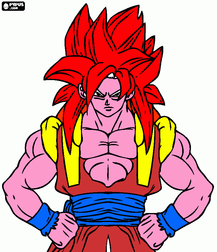 goku super sayan 4 livello da colorare