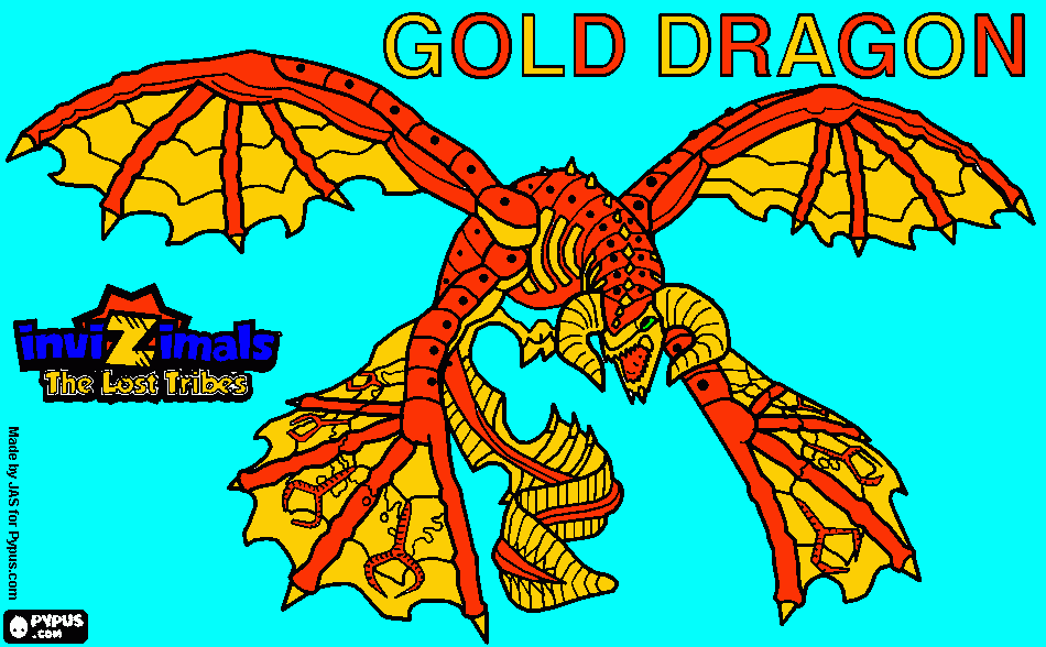 gold dragon da colorare