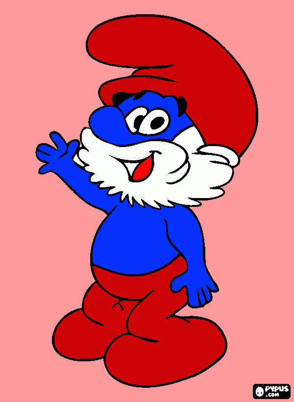 grande puffo da colorare