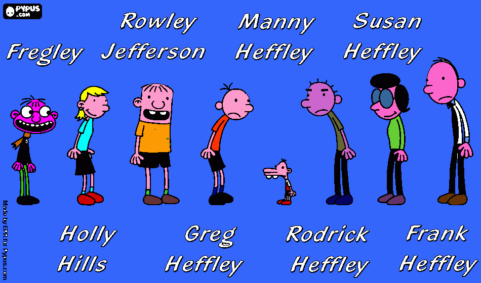 greg e amici da colorare