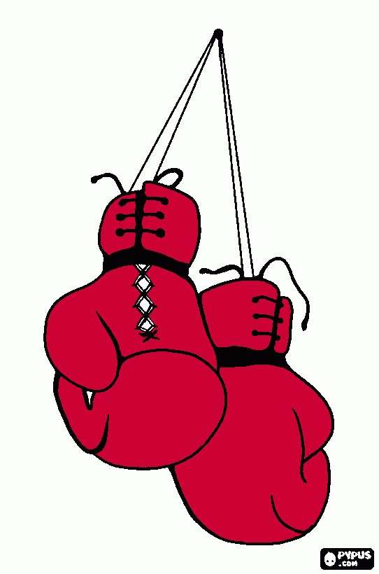 guanti da boxe da colorare