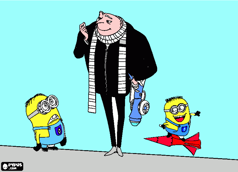 guarda che ho fatto a lavoro...ho disegnato i minions! da colorare