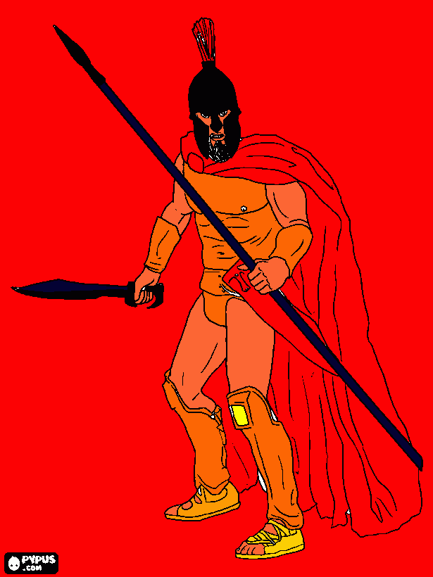 Guerriero Spartano da colorare