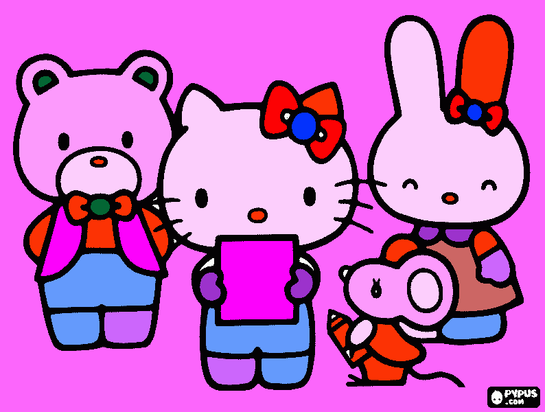 hallo kitty da colorare