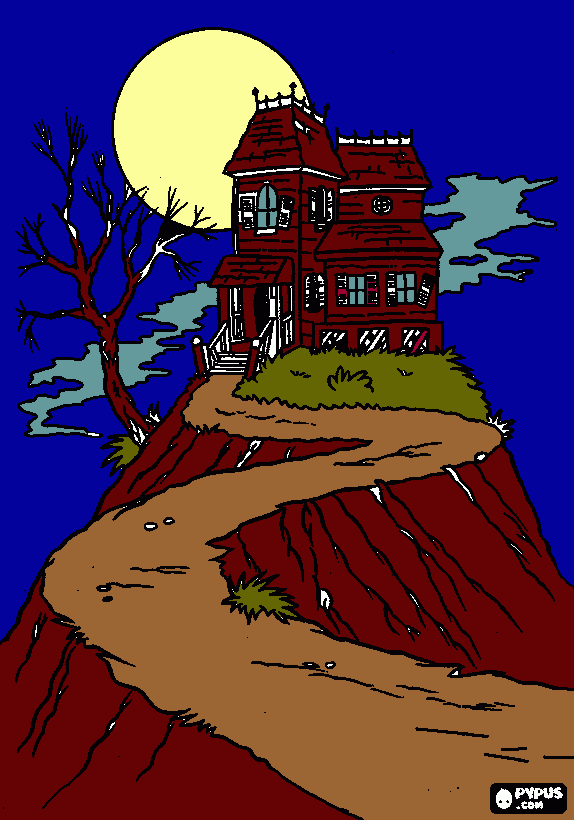 halloween casa da colorare