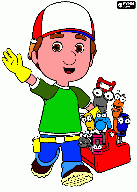 handy manny da colorare
