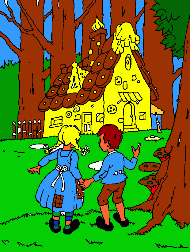 hansel e gretel da colorare