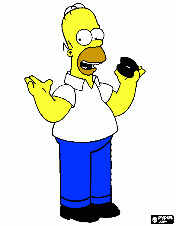 Homer simpson da colorare