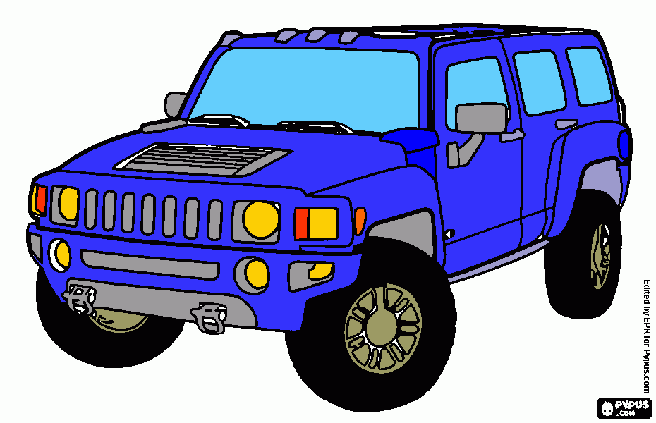 hummer da colorare