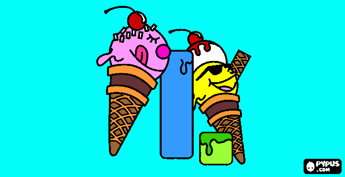 I con i gelati da colorare