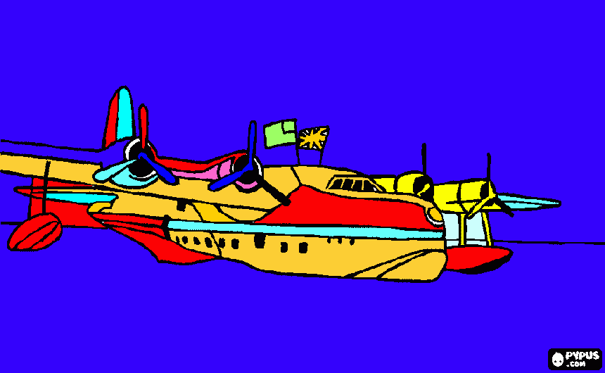 idrovolante da colorare