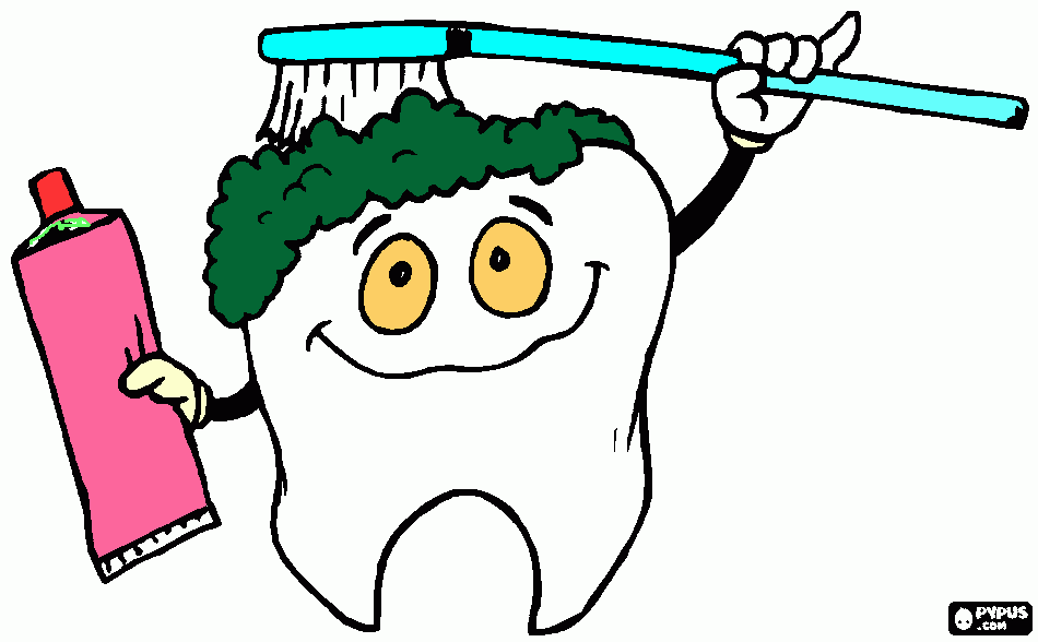 igiene dentale da colorare