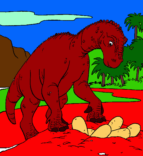 iguanodonte da colorare