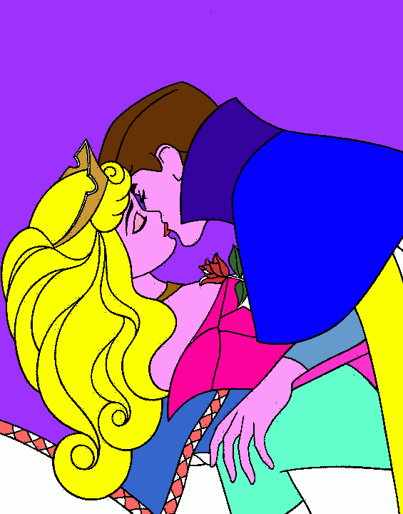 il bacio da colorare