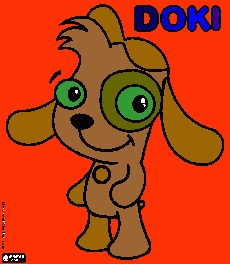 il cagniolino doki da colorare