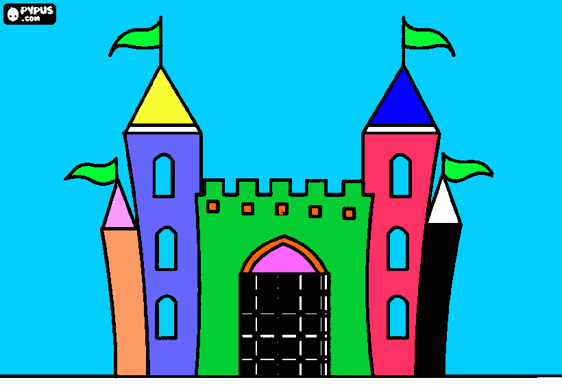 il castello della paura da colorare