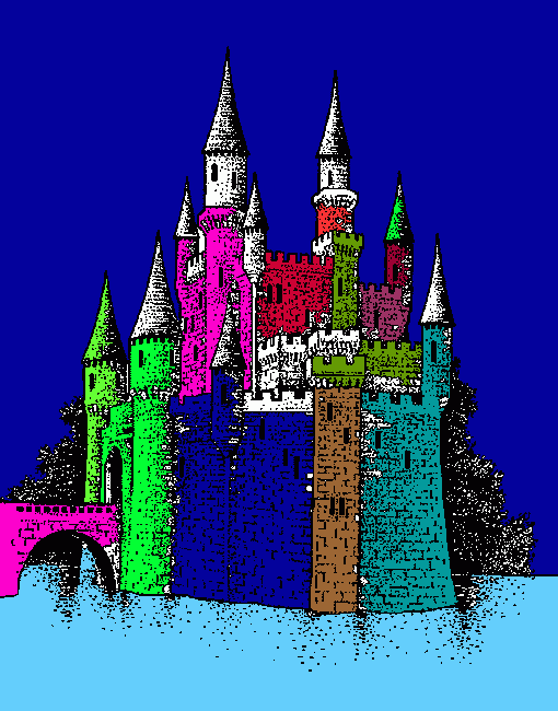 il castello di re artù da colorare