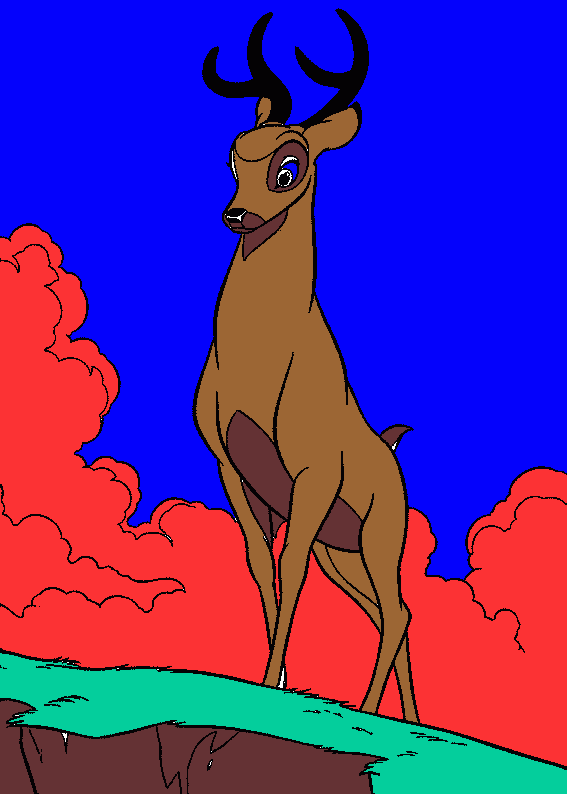 il cerbiatto da colorare
