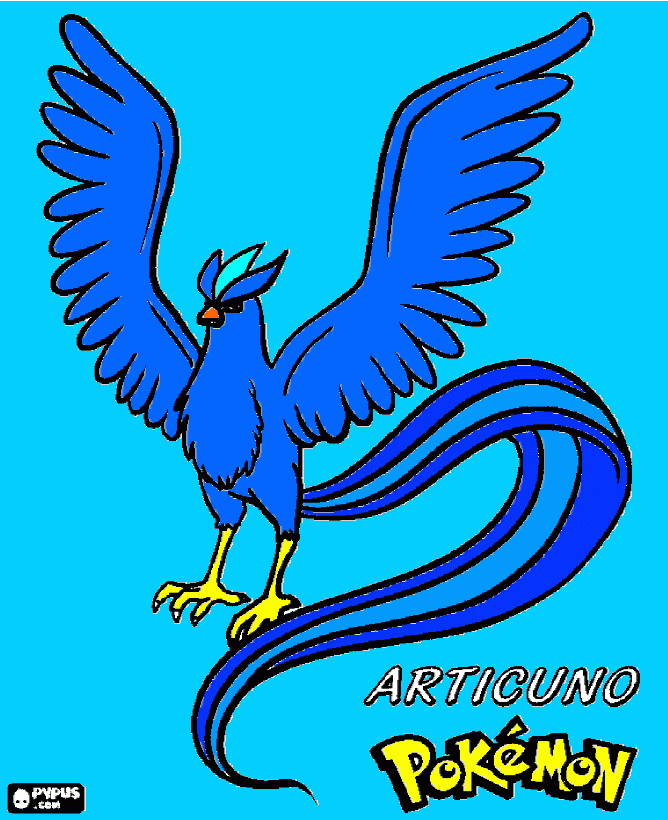 IL FANTASTICO ARTICUNO da colorare