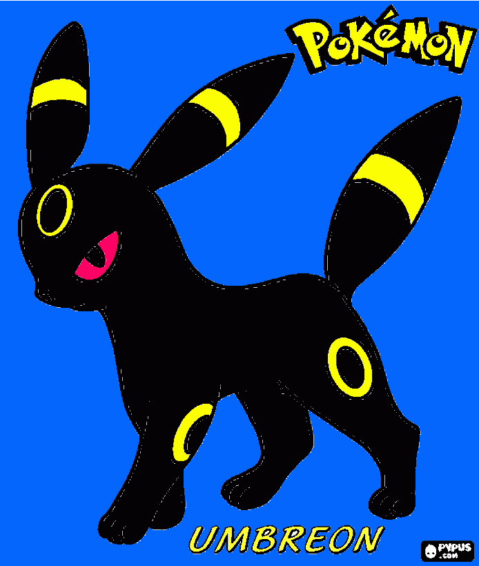 il fantastico umbreon da colorare