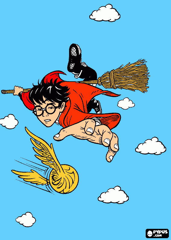 il gioco di quidditch da colorare