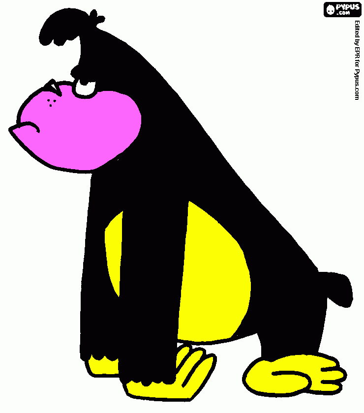 il gorilla da colorare