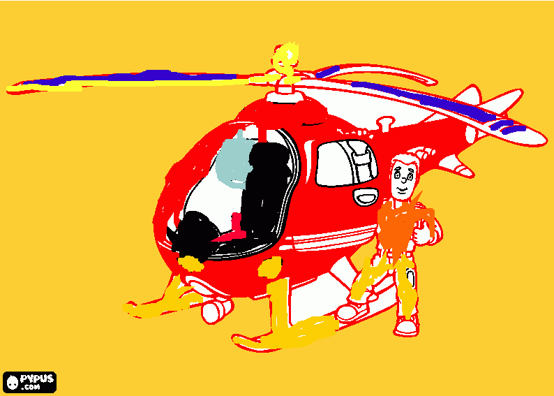 il mio cartone preferito Sam il Pompiere da colorare