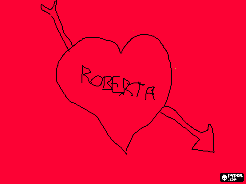 IL  MIO  CUORE   INFLITTO  PER   TE !! da colorare