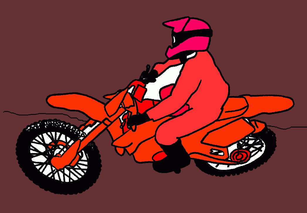 il mio dsegno e di una moto da cross da colorare