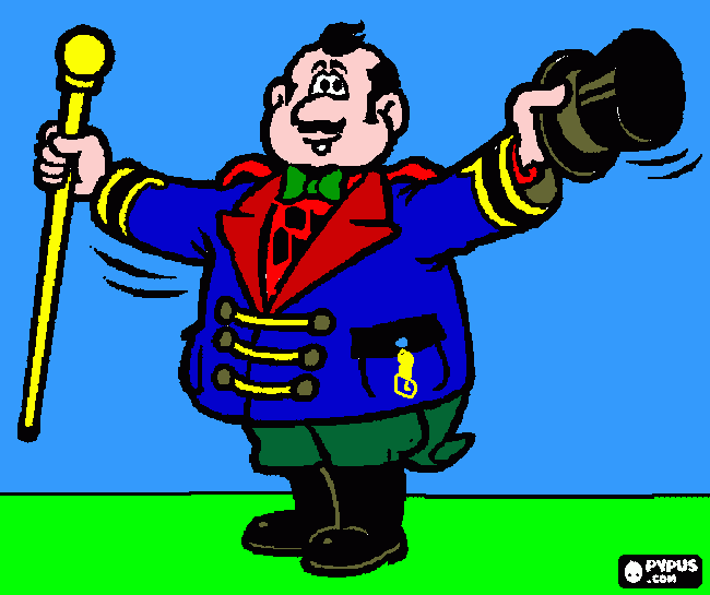 il presentatore del circo da colorare