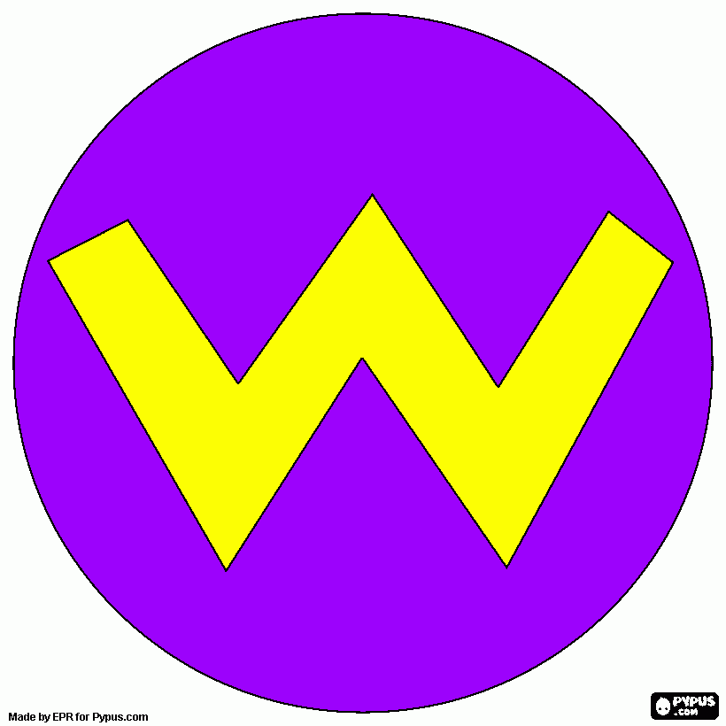 il simbolo di wario da colorare